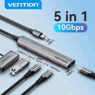 Vention 5-in-1 USB 3.2 Gen 2 Hub 10Gbps Ultra-Fast 4-Port Connectivity Driver-Free Convenience