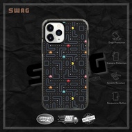 Pac Man IMD Bumper Case Compatible for iPhone 16 Pro Max 15 Pro Max 14 Pro Max 13 Pro Max 12 Pro Max