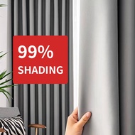 SV BINTANG Modern Solid Color 90% Blackout Curtain langsir blackout (Hook &RING) blackout curtain wi