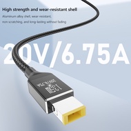 20V 6.75A 135W Laptop Charger Type C to USB Slim Square Tip Charging Cable For Lenovo Legion Y9000P 
