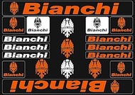 Bicycle Replacement Decal Set Adhesive Vinyl Sticker Compatible for Bianchi Frames Orange (Glossy)
