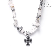 LS สร้อยคอแฟชั่นสำหรับผู้หญิงสร้อยคอสีดำ n2666