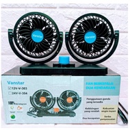 [500gr] E120 | 12 VOLT - Car Fan Double Headed Fan Interior Car Accessories 303