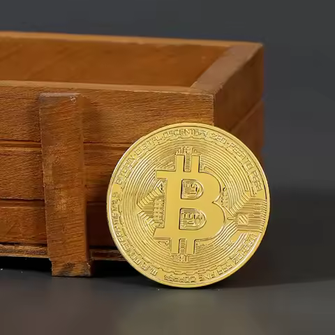 Gold Plated Bitcoin Coin Collectible Art Collection Gift Physical Commemorative Casascius Bit BTC Me