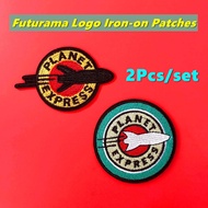 2Pcs/set❣️Futurama Logo Iron-on Patch❣️Diy Embroidery Sew On Iron On Badges Patches
