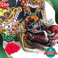 -Cheapest- Barongan Telon Vip Size 22 Full Wood Barongan Caplokan Kayu Gz16