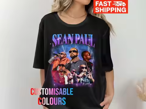 Limited Sean Paul 90's Rap Concert Bootleg T-shirt, Vintage Fan Merch Shirt, Concert Memorabilia, Un