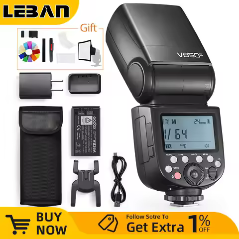 Godox V850III 76W 2.4G GN60 Wireless X System Li-ion Battery Speedlite for Canon Nikon Sony Pentax O