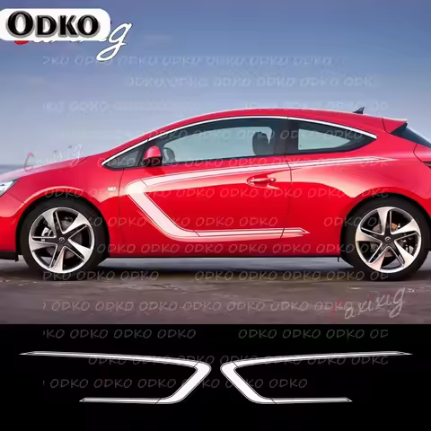 2pcs Car Side Door Stickers For Opel Astra h j g k GTC Auto Tuning Accessories Racing Sport Styling 