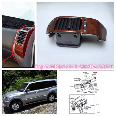 Dashboard Decorative Panel Air Conditioning Vent Assembly For Pajero Montero V63W V64W V73W V74W V77