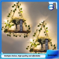 [Quietnight.my]Simulated Green Plant LED Light Hanging Plant Stand for Bedroom Living Room Kitchen