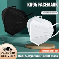 KN95 5 layers 50pcs KN95 mask Earloop Adult Face Mask Anti-Virus Protection KN95 Face Mask Ready Stock 成人KN95口罩