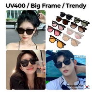 Tinted Oversized Sunglasses UV400 Big Frame Fashion Sunglasses with Case Unisex Eyewear