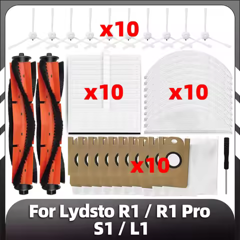 Compatible for Xiaomi Lydsto R1 / R1 Pro Robot Vacuum Replacement Spare Part Main Side Brush Hepa Fi