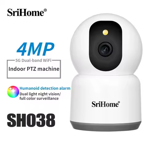 Srihome SH038 4.0MP IP Camera 5G Wifi Smart Home Color Night Vision CCTV Cam Mobile Remote View Huma