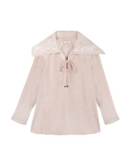 Kloset Oversized Top with Collar Detail (AW24-T012-C) เสื้อเชิ้ตคอปกพร้อมปักโลโก้บนปกเสื้อ