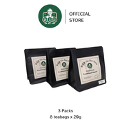 Sin Bee King Traditional Kopi-O Hainan Coffee-O GROUND COFFEE BEAN (No Sugar added) 3 Packs 8 Teabag
