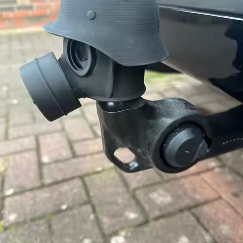 Trailer Hitch Cover Steel Helmet Gas Mask Trailer Hitch Ball Cover Prevent Receiver Tube From Rustin