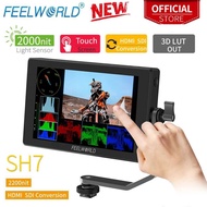 FEELWORLD SH7 7-inch Ultra Bright 2200nit 3D LUT OUT On Camera Field Monitor SDI HDMI Cross Conversi