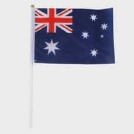 5/10pcs Hand Held Mini Flag Waving Australian National Flags Plastic Poles 21X14cm Australia Flag Ba