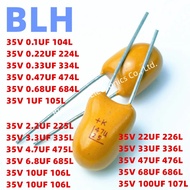 10PCS DIP Tantalum capacitor 35V 1UF 1U 105L 2.2UF 2.2U 225L 3.3UF 3.3U 335L  4.7UF 4.7U 475L 6.8UF 
