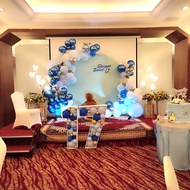 Dekorasi ulang tahun sweet seventeen + angka 17 isi balon
