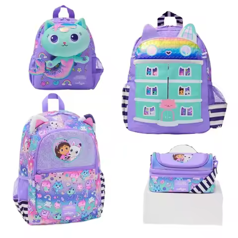 Original Australia Gabby Dollhouse Classic Student Backpack 42cm X 30cm Lunch Bag Pencil Case