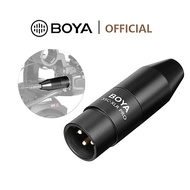 BOYA BY-35C-XLR Pro TRS to XLR Adapter (3.5mm)  Converts 12-48V Phantom Power to Plug-In Power