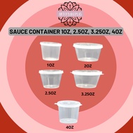 Round Sauce Container 1oz 2oz 2.5oz 3.25oz / Pastry Pro / Food Container / Bekas Sos