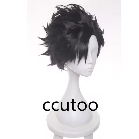 ccutoo Tetsurou Kuroo Tetsuro Short Black Styled Synthetic Hair Cosplay Wig Heat Resistance Costume 