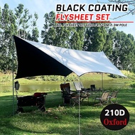 Sunshade Camping tent EcoSport BIG(4.5m x 6m) Black Coating Flysheet Folding Camping Versatility Wat