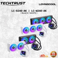LOVINGCOOL LC-B240-AK / LC-W240-AK 240MM LIQUID COOLER AIO TEMPERATURE DISPLAY (BLACK | WHITE)