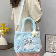 Kuromi Women Handbags Plush Cinnamoroll Cute Small Bags Portable KT Cat Shoulder Bag JK Uniform Acce