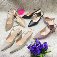 Chunky heels doff by TMT stripe back Import high quality women's shoes with tofu heels and back stra