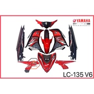 LC-135 V6 100% ORIGINAL HLY BODY SET COVER (FIERY RED) 55D-F0000-05-P0 (Siap Sticker)