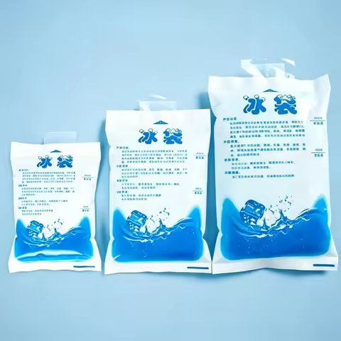 12pcs 100/200/400ml Reusable Water Injection Icing Bag,Cooler Bags Reusable Frozen Dry Ice,Cold Comp