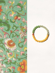 原創手工漸變天然和田玉天然南紅蜜蠟手串開運招財手鏈