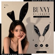 Headband Black Rabbit Ear D-018