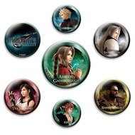 Final Fantasy VII FF7 ​​Game Brooch Cloud Strife Aerith Tifa Lockhart Sephiroth Reno Tseng Round Pin