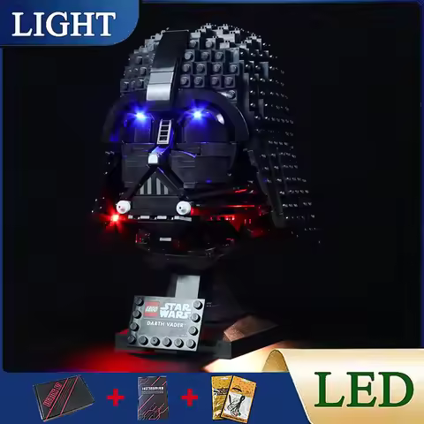 DIY LED Light Kit For LEGO 75304 Darth Vader Helmet (Only LED Light,Without Blocks Model)