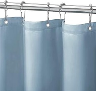 Gibelle Extra Long Shower Curtain Liner 72 x 84 Inches, Light Blue Shower Curtain Liner, Washable Wa