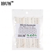 0201 0402 0603 0805 1206 1% 5% SMD Resistor Assorted Kit 1R-1M 10K 100K 1K 100R Resistance Set DIY