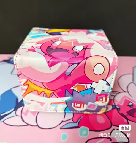 Anime Pokemon Tinkaton Deck Box Pink Cute Anime Girl PTCG Trading Cards Pu Leather Storage Box Prote