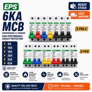 EPS 6KA MCB Mini Circuit Breaker 1P 2P 3P | 6A-63A Overload Protection | Ready Stock Malaysia