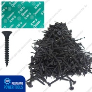 1 Pack 1,000 pcs Gypsum Screws 6x1 Black Drywall Bolts 25 mm Plywood Sharp Wall Screws