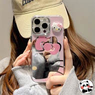 3D Hello Kitty Mirror Casing For OPPO Reno 13F 13 Pro A60 A78 A58 A38 A18 A5 A3 Pro A3X A40 A80 Find