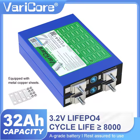 VariCore 3.2V 32Ah Lifepo4 Batteries 4S 12.8V 30ah 3C 5C Lithium Iron Phosphate Battery Pack Solar M