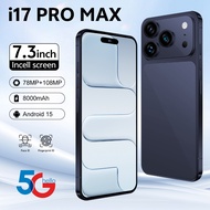 NEW i17 Pro Max 5G Dual Card 8000mAh Battery 7.3HD Global Edition Cheap Smart Android Facial Recogni