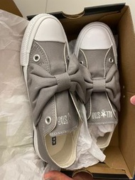 全新：CONVERSE Allstar Ribbon Belt Oxford (CONVERSE AS RIBBONBELT OX) 日版蝴蝶結設計限定版本 懶人鞋 灰色 (尺寸： USA 3.5, 