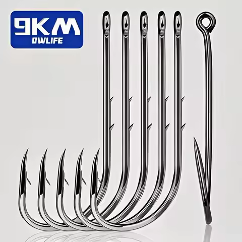9KM 25Pcs Baitholder Fishing Hooks Sea Fishing Shank Beak Live Bait Holder Fishing Worm Hooks Access